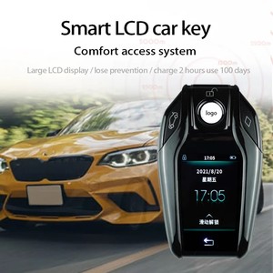 トップセールスビークルレッドブラックシルバーブルースマートアラームキーディスプレイOEMロゴ自動車リモートコントロールスタートストップLCDキー - Product Image 2