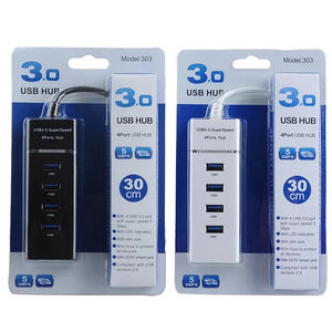 超高速5 gbps传输多4端口USB 3.0集线器，带发光二极管USB集线器3.0分离器扩展适配器，适用于电脑 - Product Image 5