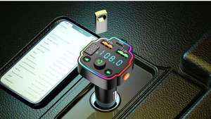 เครื่องชาร์จในรถยนต์ Q8 3.1A รองรับพอร์ต USB คู่ชนิด C ชุดรับสัญญาณบลูทูธ PD 20 - Product Image 4