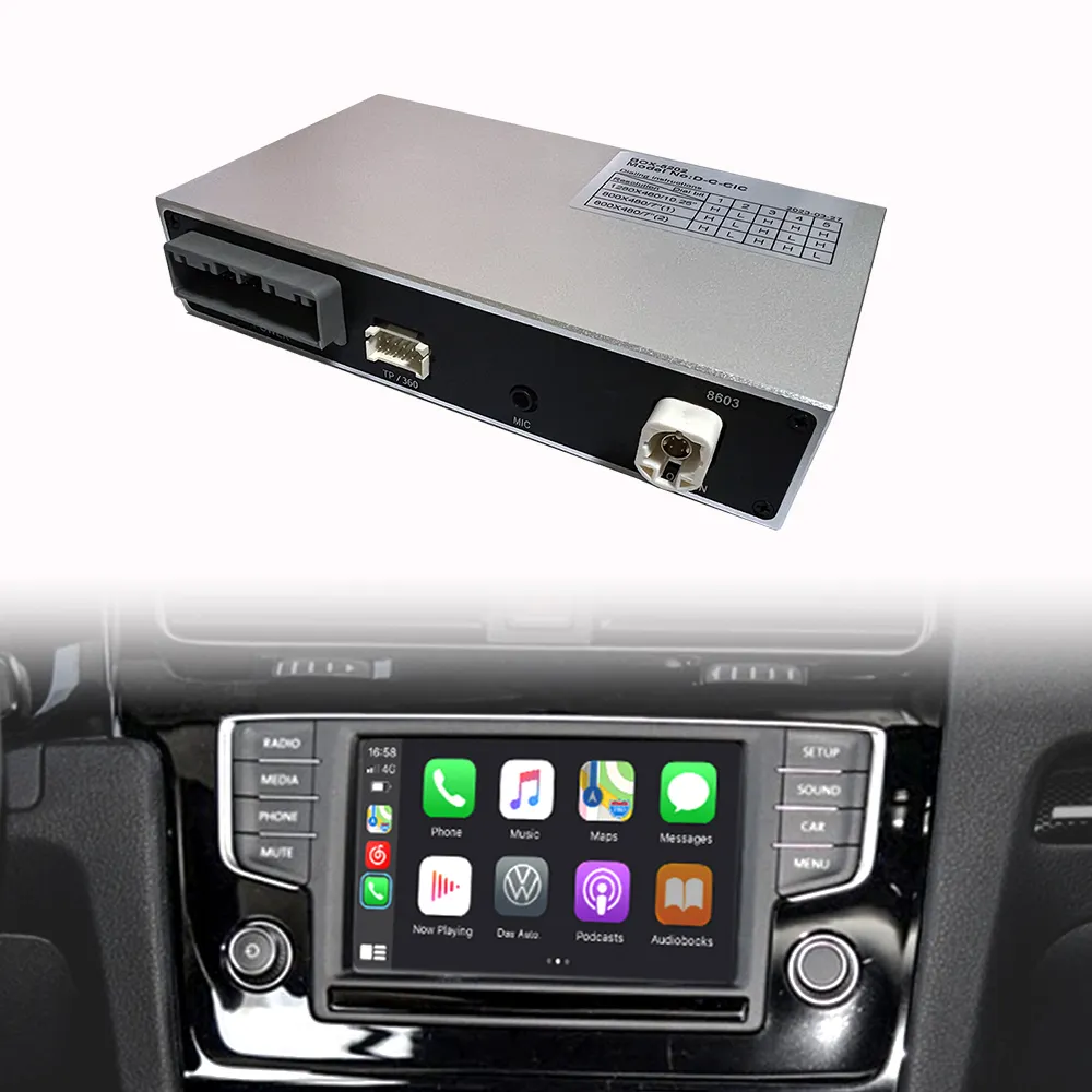 Không dây Carplay Android tự động cho VW/Volkswagen Golf 7 2013-2019 MIB với gương liên kết không khí chơi đài phát thanh xe chơi