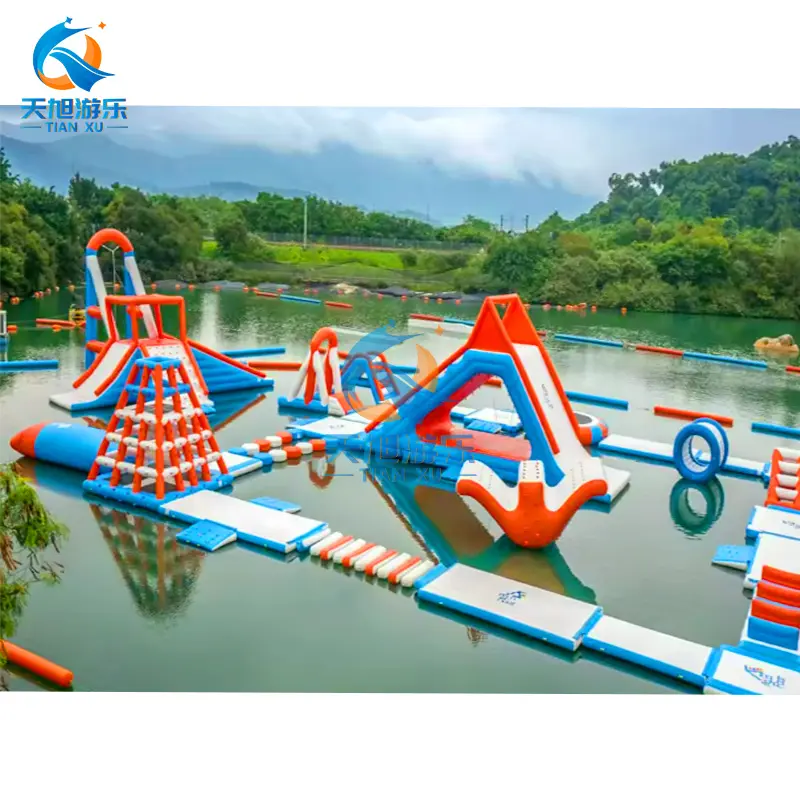 Wholesale Floating Climbing Tower Inflatable Sea Slide PVC Material for Outdoor Use China Supply Water Park Equipment