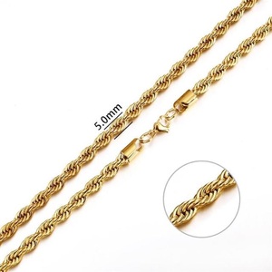 Mükemmel kalite Hiphop kaya zinciri 316L paslanmaz çelik 18K altın kaplama takı - Product Image 4