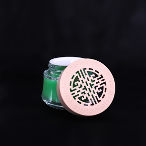 Lọ Đựng Nước Hoa Gel Xe Hơi Màu Trơn Có Nắp Gỗ Hộp Đựng Nước Hoa Làm Mát Không Khí Đế Đựng Nước Hoa Xe Hơi Bình Thủy Tinh Khuếch Tán Làm Mát Không Khí - Product Image 3