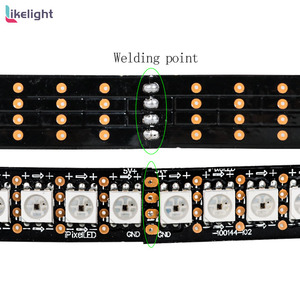 DC5V APA102c цифровая гибкая светодиодная лента 144 светодиодов Smd 5050 Rgb пиксельный диод полноцветный декоративный контроль линии данных 1 м клей - Product Image 2
