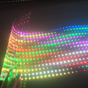 WS2813 Digital Addressable <strong>RGB</strong> Transparent Soft <strong>LED</strong> Screen <strong>Led</strong> <strong>matrix</strong> Panel