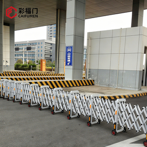 Bán buôn accordion Push-Pull Telescopic Road cổng rào cản ngoài trời tạm thời gấp hộ Lan Tôn sóng với bánh xe tùy chỉnh kích thước - Product Image 1
