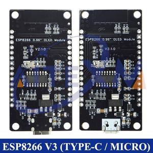 Arduino/micropython için 0.96 inç Oled ekran Ch340 Esp-12f Wifi modülü tip-c Usb ile Esp8266 V3 geliştirme kurulu