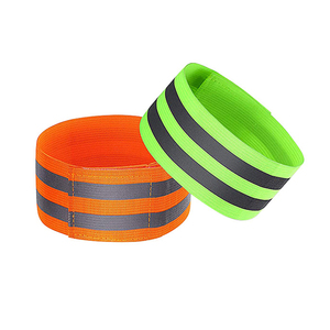 MANCAI Sourcing 2 uds correas elásticas de gancho y bucle de alta visibilidad, bandas reflectantes ajustables para muñeca brazo tobillo pierna - Product Image 3