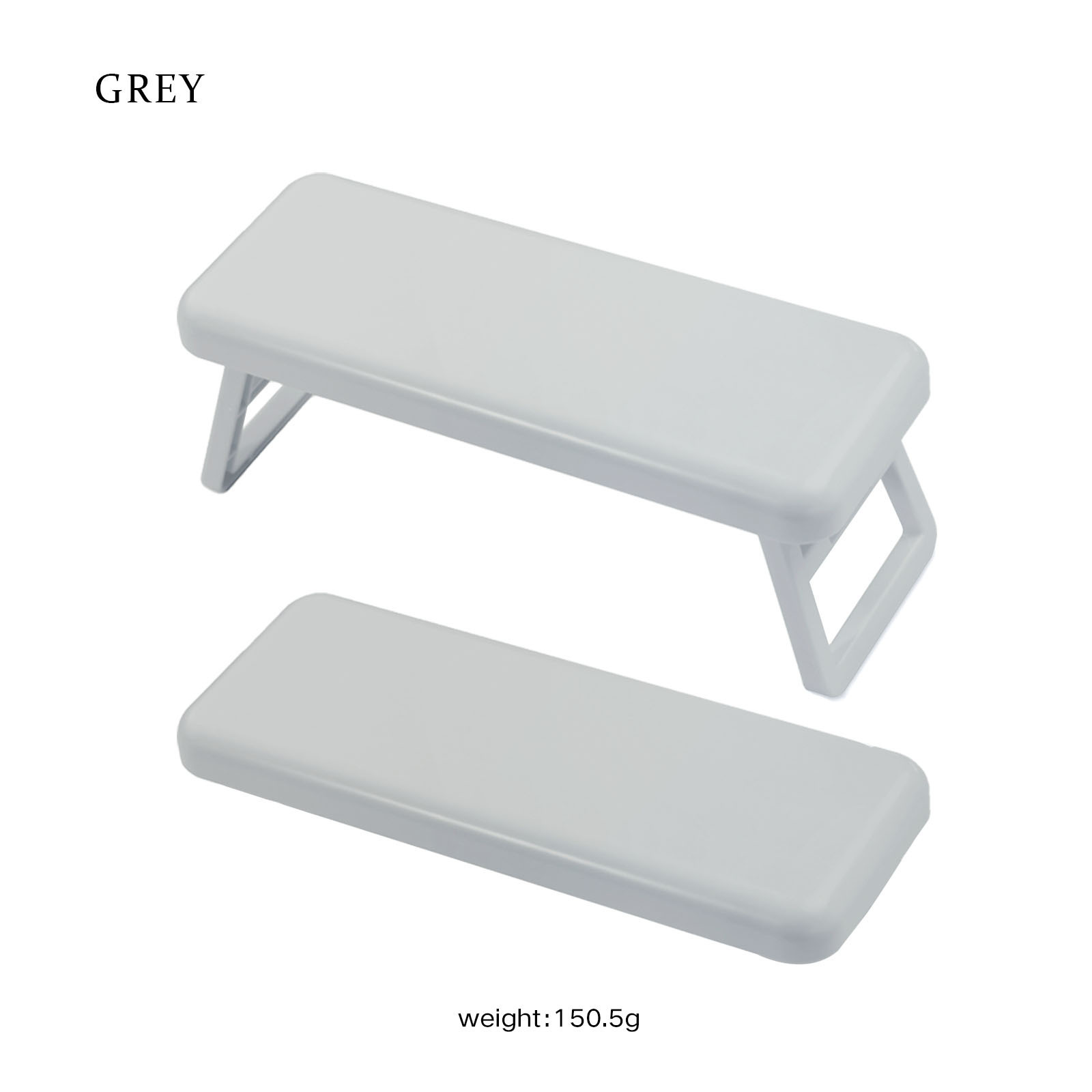 Repose-main rectangulaire en plastique gris