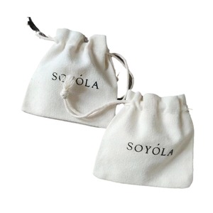 Custom Printed Cotton Drawstring <strong>Pouch</strong> Portable logo White Cloth Canvas Drawstring Bag More Size Linen Drawstring Bags - Product Image 6