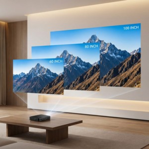 جهاز عرض الجيب المحمول Aome S90 الصغير ثلاثي الأبعاد 4K DLP فائق الدقة Full HD يدعم شبكة 5G WiFi قصير المدى مع بطارية للاستخدام الخارجي وذاكرة 32GB وعمر يصل إلى 30000 ساعة - Product Image 4