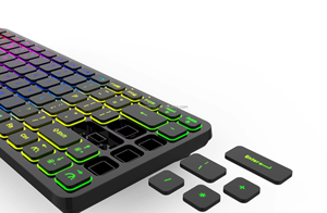 Teclado de oficina retroiluminado RGB recargable con cable, modo Dual, 2,4G, escritura silenciosa para uso doméstico o de oficina, nuevo producto - Product Image 6