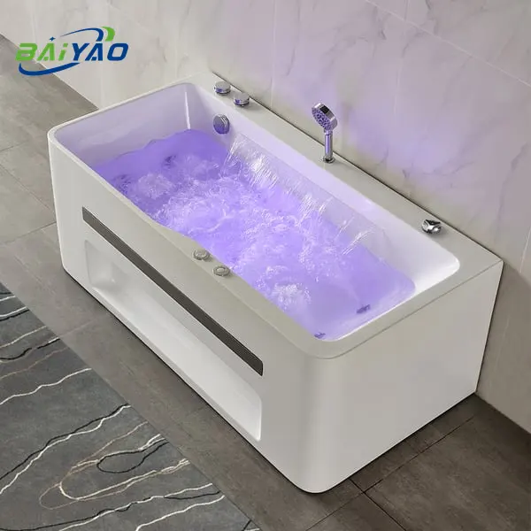 BAIYAO Spa 1 persona Design moderno vasca in acrilico vasca da bagno per famiglie terapia dell'acqua prezzo all'ingrosso indipendente