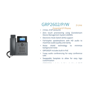 2 linee, 4 account SIP, essenziale IP Phone Grandstream GRP2602P con funzione di copertura insonorizzata - Product Image 5