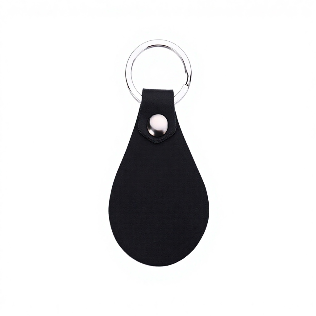 Llavero de cuero PU negro