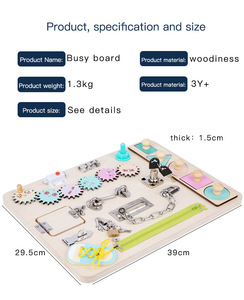 Eğitici oyuncak otizm eğitici oyuncak duyusal Montessori oyuncak çocuk temel becerileri okulöncesi için ince Motor aktivite ahşap meşgul kurulu - Product Image 6
