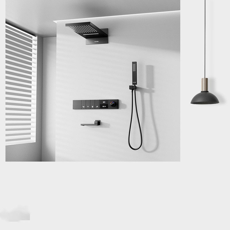 A black digital display four functions