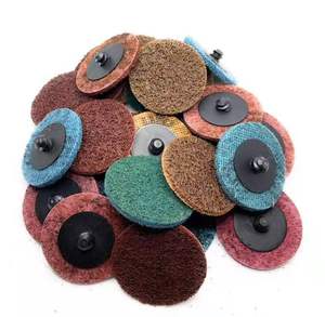 Maroon Medium Non-Woven Quick Change Sanding <strong>Disc</strong> 3&quot; 75mm Diameter Surface Conditioning <strong>Discs</strong> - Product Image 2