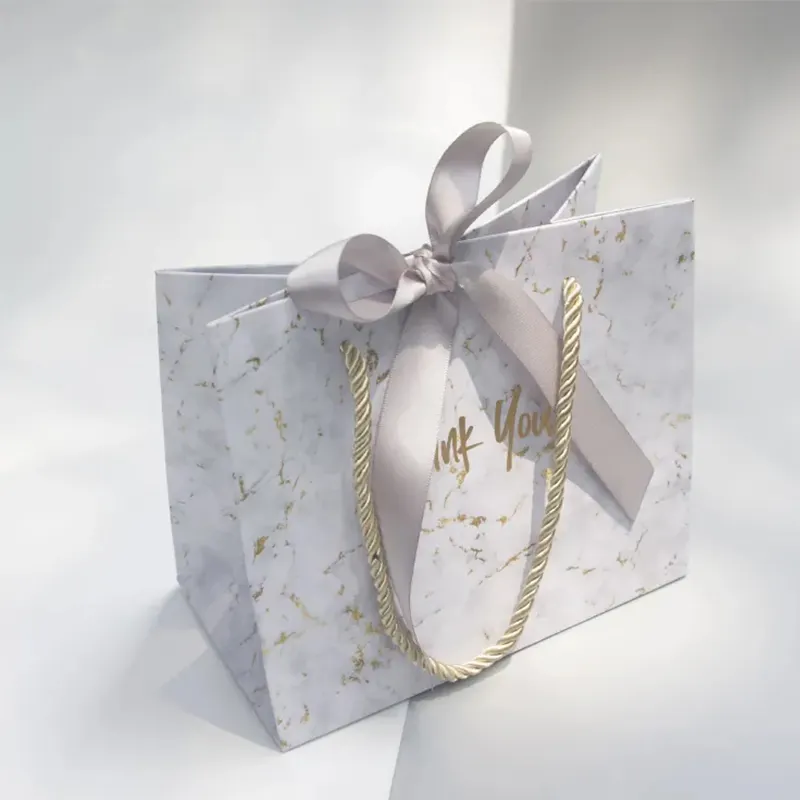 Sacchetto di carta Kraft Boutique personalizzato promozionale grazie sacchetti di carta per regalo con stampa Logo personalizzata accetta etichetta privata personalizzata