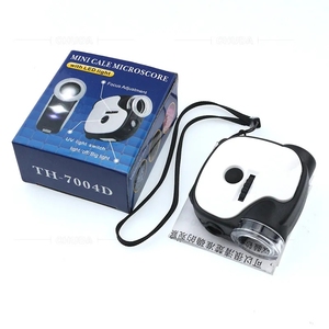 55x Bolso Handheld Microscópio Lupa Moeda Detectando com LED e UV Luz Portátil Vidro Jóias Lupa Detector