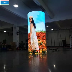 Fabrika özelleştirilmiş düzensiz şekil P2 2mm esnek led modülü için silindir led ekran süper market - Product Image 1