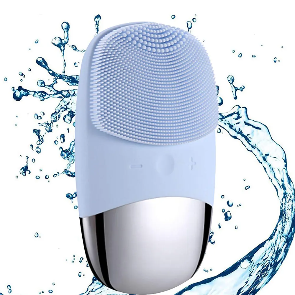 Private Label Face Elektronisches Silikon Wasserdichte Sonic Gesichts reinigungs bürste