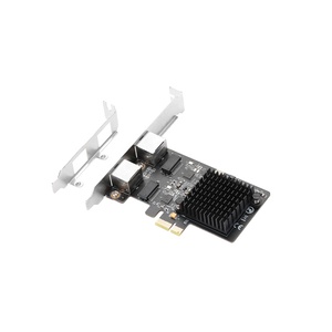 2.5 gbase-t千兆网络适配器，带双2500Mbps 2端口RJ45 PCIe 1x网卡2500mbps realtek 8125b，用于桌面服务器游戏