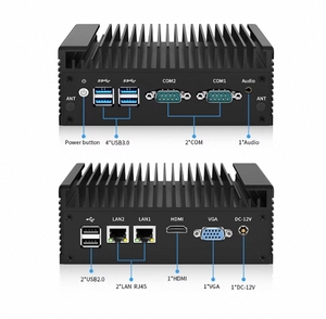 Intel Core I3 Mini PC 2 LAN 2 COM Computadora industrial integrada sin ventilador de cuatro núcleos con ranura para tarjeta SIM - Product Image 1