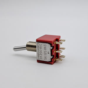 高品質トグルスイッチMTS-203 DPDT ON ON 3way 5A 125VAC 2A 250VACミニチュアトグルスイッチ - Product Image 4