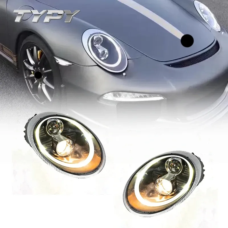 Car Head Lamp Assembly Modificado LED Head Lights Front Lamp Para Porsche 997 2005 2006 2007 2008