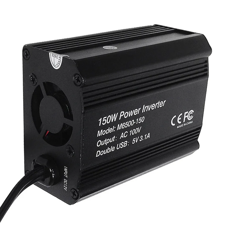 Hoge Kwaliteit Mini Draagbare Nieuwe 150W Voertuig Omvormer Dc 12V Naar Ac 110v 220V Universele Auto Omvormer Power Converter Booster