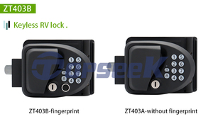 Anahtarsız akıllı RV giriş kapı kilidi kolu topuzu sürgü siyah dijital rv kapı kilidi ile kamp römorku kablosuz kontrol Metal Latc - Product Image 3