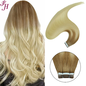 FH二重描画ヨーロッパ卸売テープヘア #18-22T60ハイライトレミーテープヘアエクステンション100% 人毛