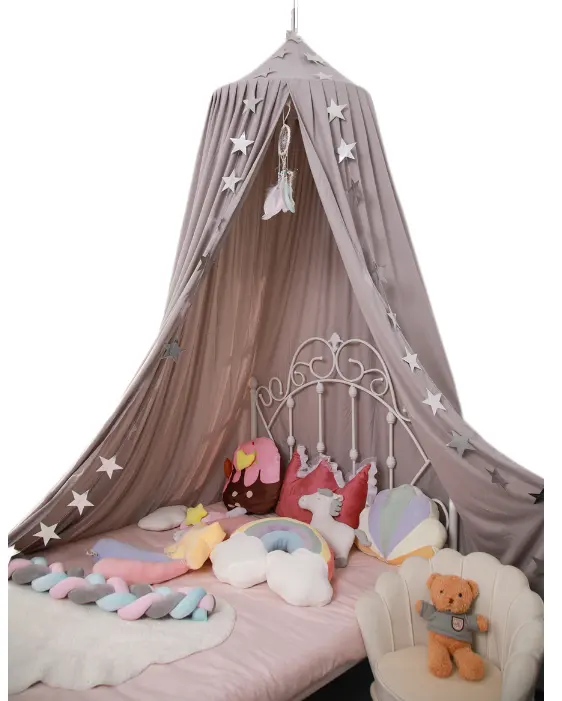 Kids Playing Reading Conthfut Bed Canopy Dome Netting Curtains Play Tent Games House