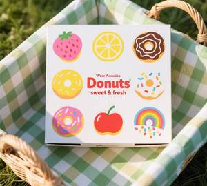 Tùy Chỉnh In Logo Cấp Thực Phẩm Có Thể Gập Lại Bánh Tráng Miệng Pastry Togo Takeaway Cookie Bánh Giấy Hộp Donut Waffle Bao Bì Hộp - Product Image 2