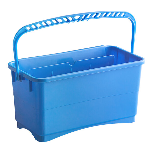 Seau bleu avec support de barre en T