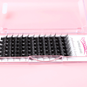 Kendinden aşılama küme Lashes düğüm ücretsiz segmentli kirpik kiti Diy küme kirpik tepsi el yapımı kirpik uzantıları küme kirpik - Product Image 3