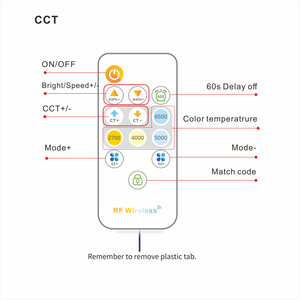 New <strong>Wireless</strong> RF 13 Key Mini CCT <strong>Controller</strong> with Small Brightness Adjustment Size and Easy Wiring - Product Image 4