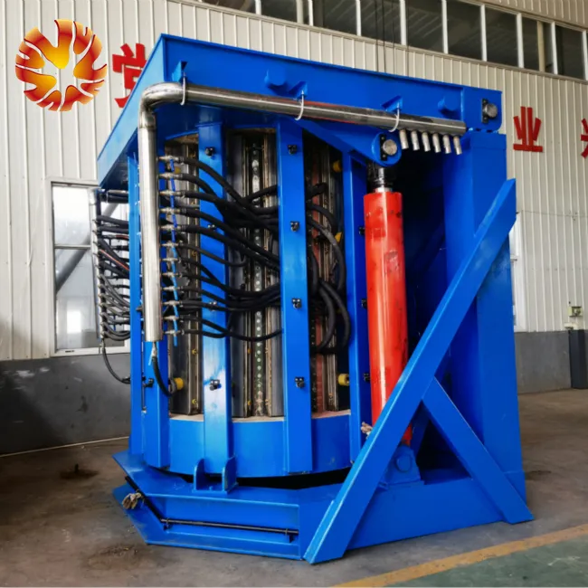 Hongteng 15 ton-20 ton induction furnace price scrap aluminum melt tilting induction furance