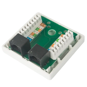 CAT5e 2 RJ45 8P8C kadın çıkışları beyaz Jack UTP korumasız yüzey montaj çift bağlantı Jack kutusu - Product Image 3