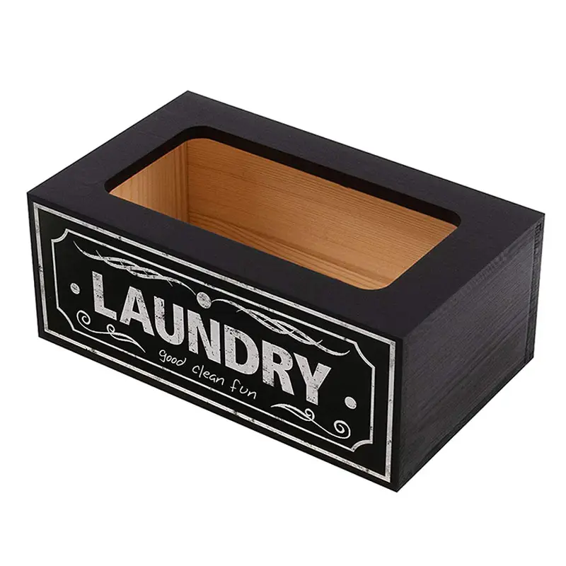 Pan Dryer Sheet Dispenser Wooden Dryer Sheet Holder for Fabric Softener Sheets, Farmhouse Storage Box for Laundry
