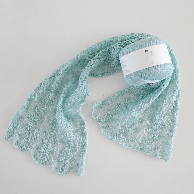 Hilo de Primavera Verano DIY 50% lana merino 50% hilo de línea para hilo de suéter de ganchillo a mano