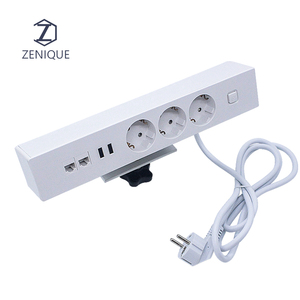 Office Desktop Multi EU-Steckdosen Power Konferenz tisch Schreibtisch Tisch klemme Tischplatte Steckdose Innovative Steckdosen mit USB - Product Image 1