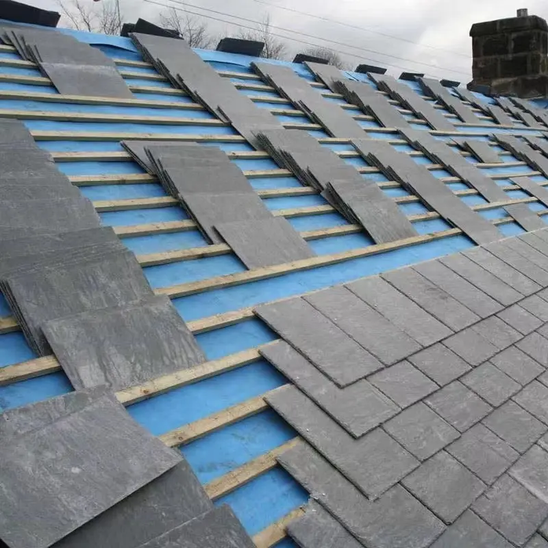 YDSTONE Natural Rock Stone Home Roofing Decoration 600X300 Black Slate Rectangle Roof Tiles