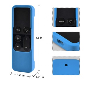 Factory Wholesale Anti-Fall Washable Half-Cover Seven Color Options Silicone <strong>TV</strong> Case for <strong>Apple</strong> TV4 Remote Control Protection - Product Image 2