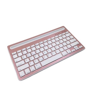 Teclado inalámbrico para teléfono móvil, teclado silencioso multidispositivo, elegante, portátil y práctico, color negro, 2023