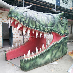 بوابة دينو المصنوعة من الألياف الزجاجية الجوراسي ، مدخل بحجم كبير لمراكز التسوق والأماكن العامة والمطارات - Product Image 3