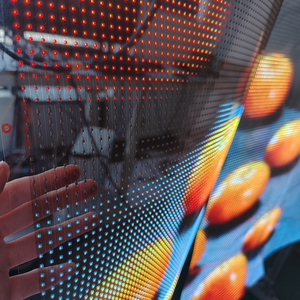 Display a LED con pellicola in vetro per display a LED super sottile adesivo trasparente a installazione rapida per parete di - Product Image 4