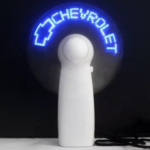 Mini ventilador de batería LED portátil con mensaje personalizado, ventilador eléctrico de mano con pantalla LED programable - Product Image 6