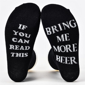 Wholesale Custom if You Can Read This Cotton Word Message <strong>Socks</strong> and Men Women Crew Fuzzy <strong>Socks</strong> With Word in Bulk - Product Image 5